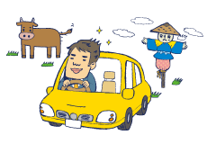 転勤先で車を運転する人