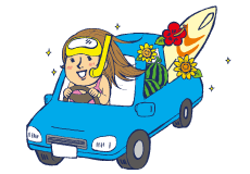 夏休みに車で遊びに出かける人